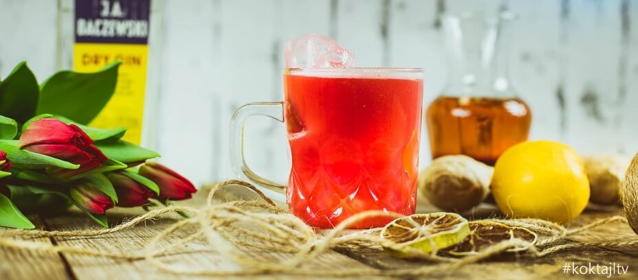 Gin Cherry Sour - smaczny przepis na drinka z ginem infuzowanym herbatą owocową.