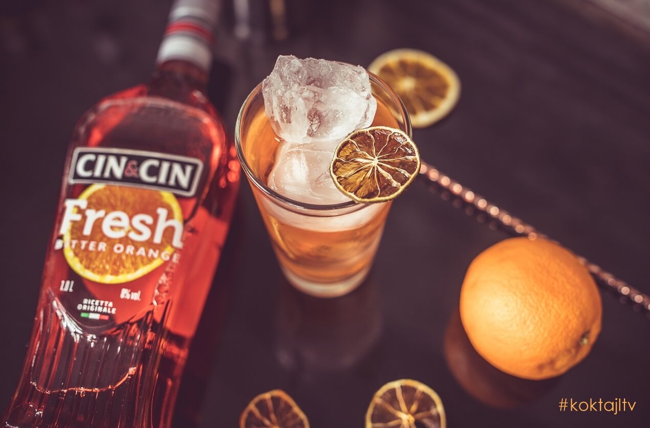 Cin & Cin Fresh & Soda. Wytrawny, prosty drink z Bitter Orange. 